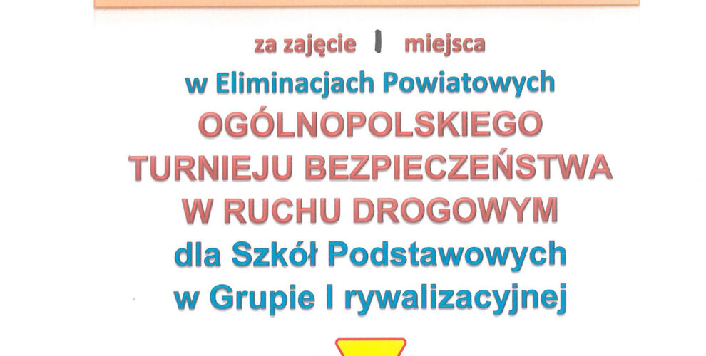Dyplom dla szkoły w Małej Słońcy