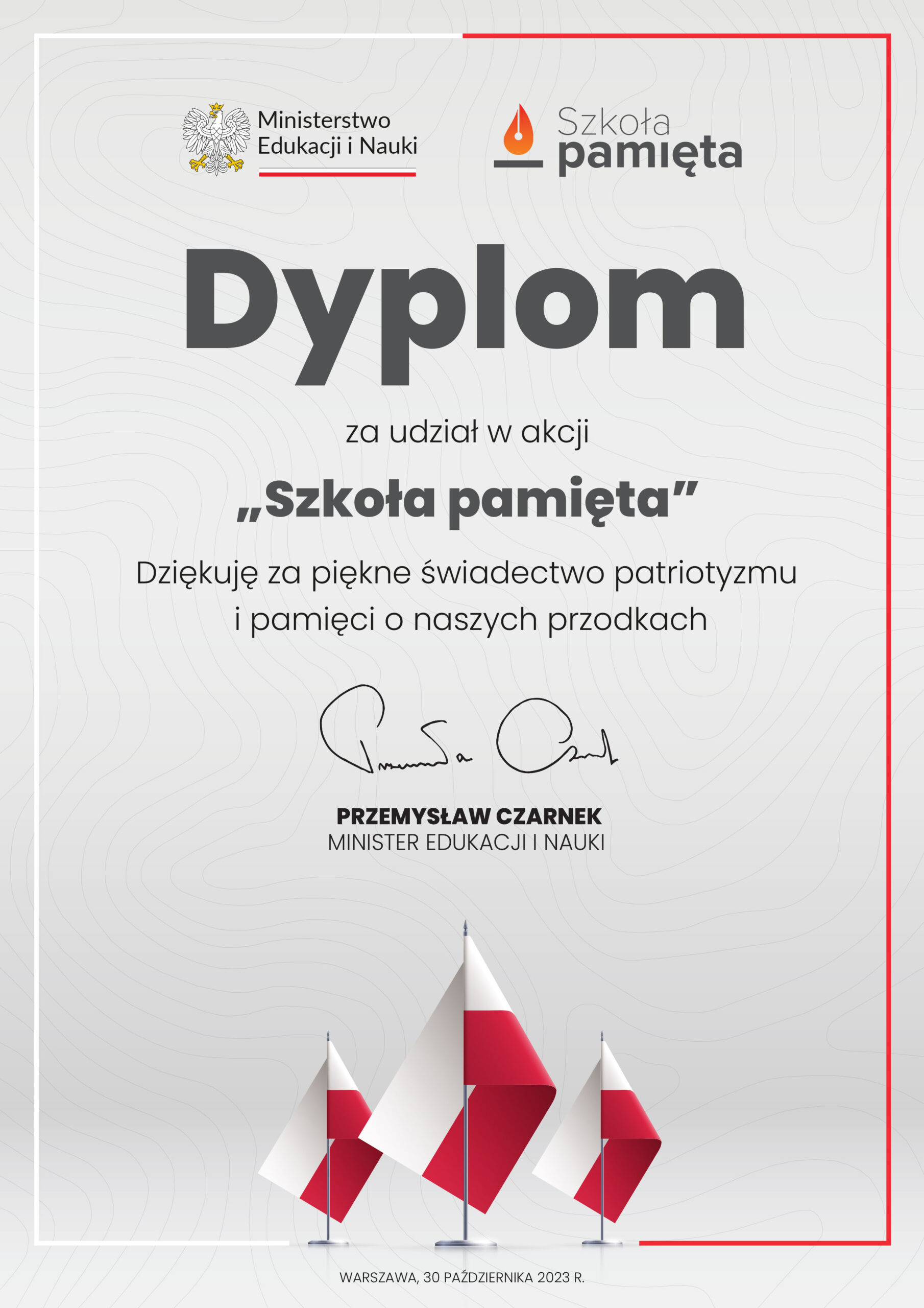 szkoła pamięta-dyplom