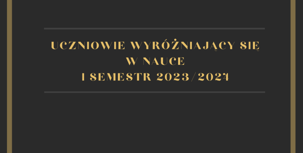 Uczniowie wyróżnieni