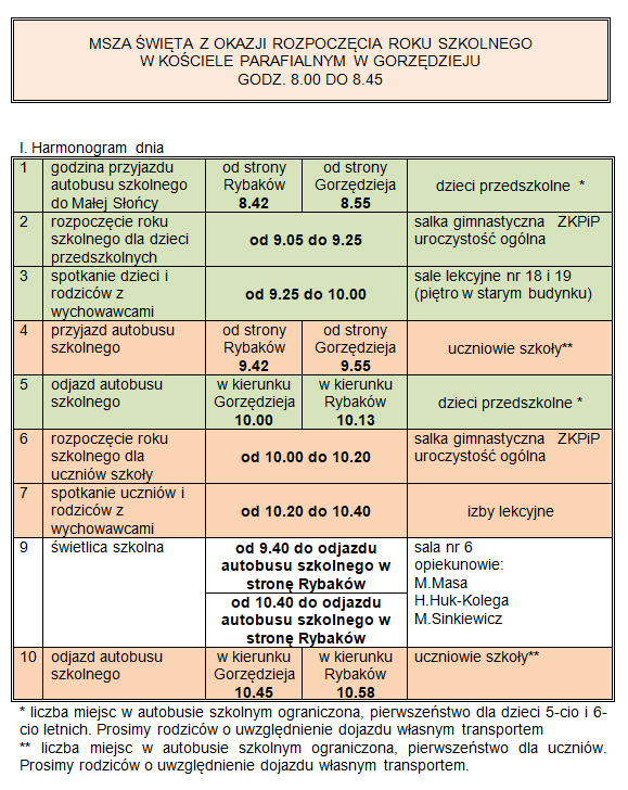 rozpoczęcie roku szkolnego